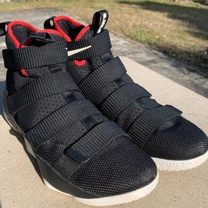 Nike Lebron Soldier 11 Black and Red (Mens Size 11)